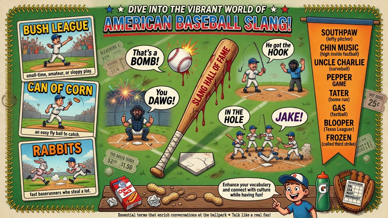 Dive into the vibrant world of American baseball slang! Enhance your vocabulary and connect with culture while having fun. Discover essential terms that enrich conversations!