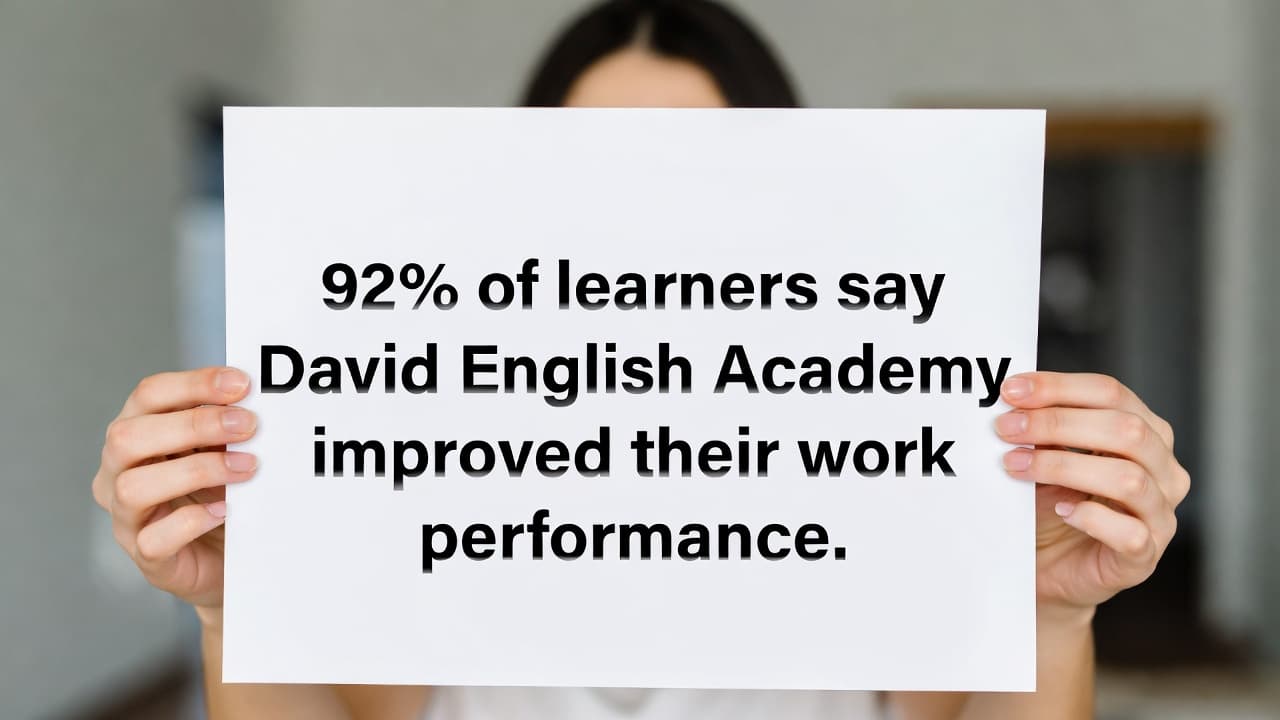 92% of learners say David English Academy improved their work performance.